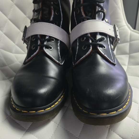 Dr. Martens Joska Stud Black And White Boots - Picture 7 of 8